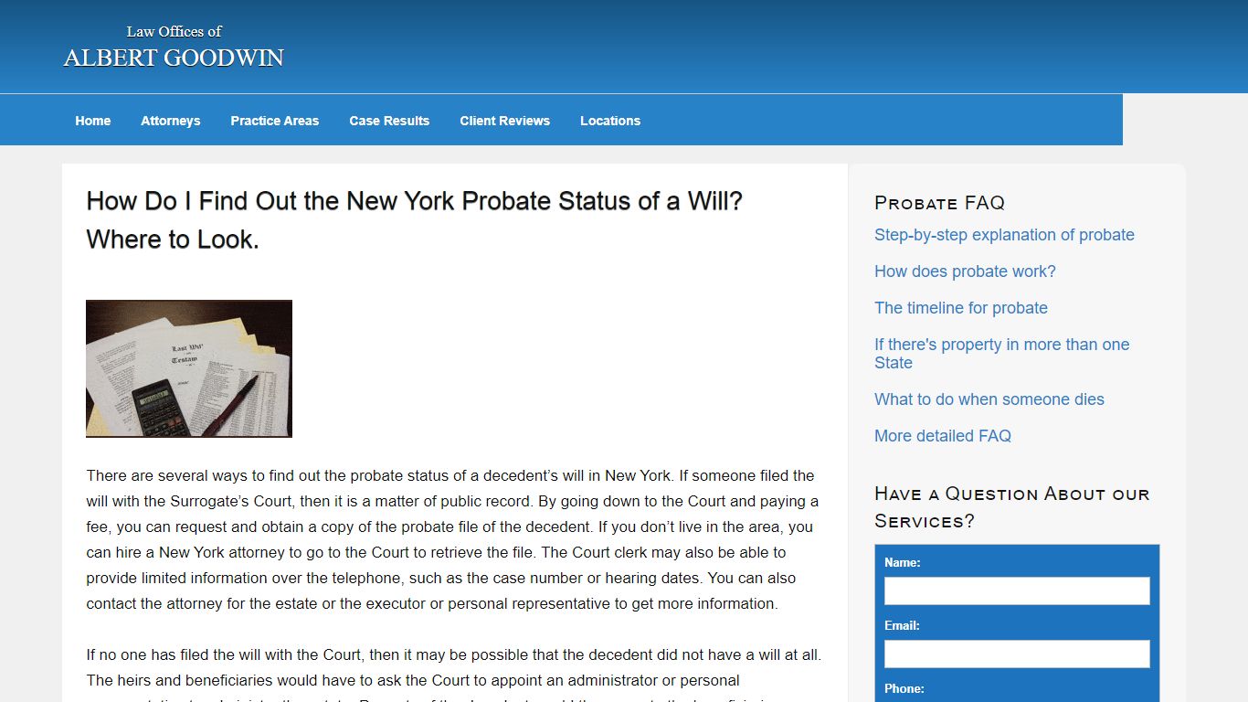 How Do I Find Out the New York Probate Status of a Will? Where to Look.