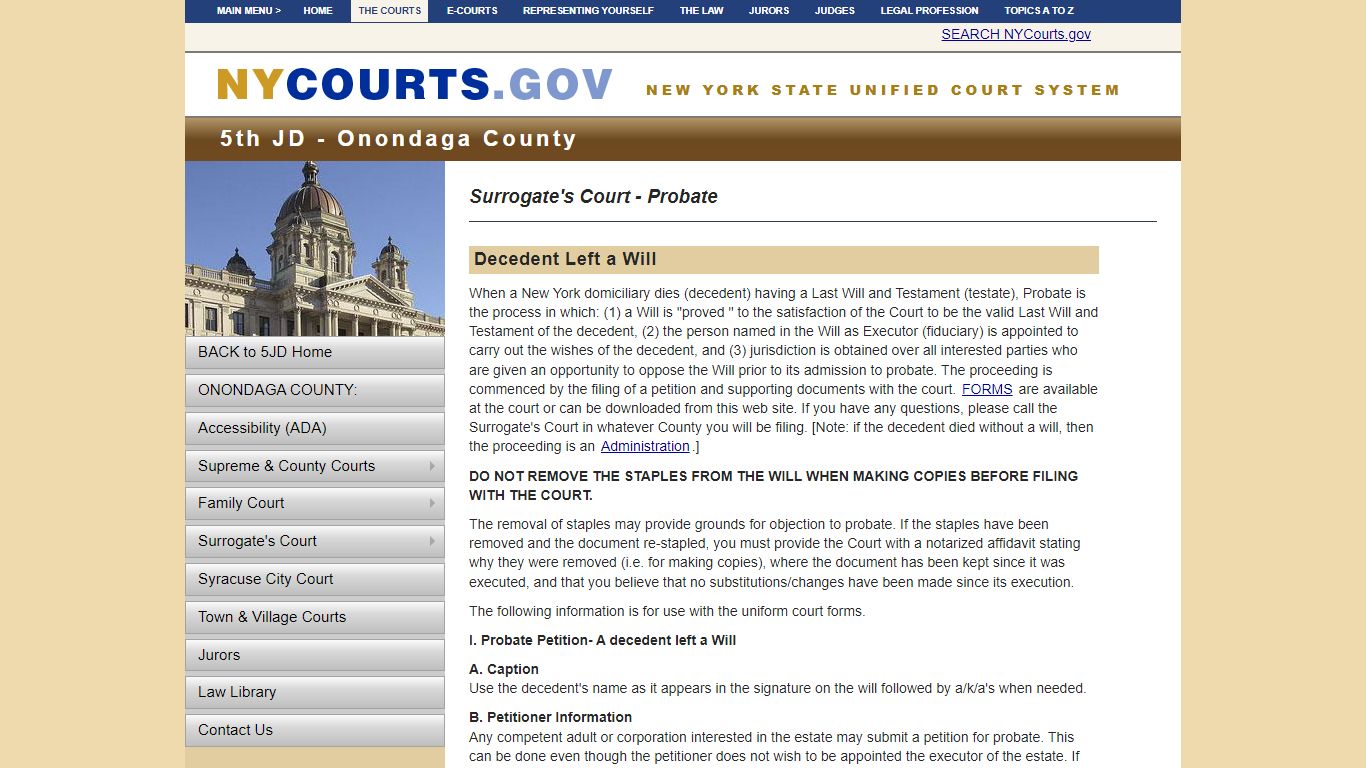 Surrogate's Court - Probate | NYCOURTS.GOV - Judiciary of New York